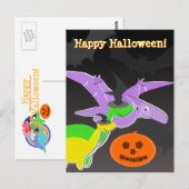 Dinosaurs Happy Halloween Briefkaart (Voorkant / Achterkant)