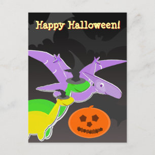 Dinosaurs Happy Halloween Briefkaart