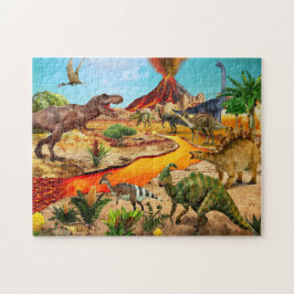 Dinosaurs Jigzaag Puzzle Tyrannosaurus gift Legpuzzel