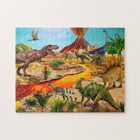 Dinosaurs Jigzaag Puzzle Tyrannosaurus gift Legpuzzel (Horizontaal)