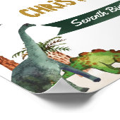 Dinosaurs Jurassic Birthday Party Welcome Sign A4 Poster (Hoek)