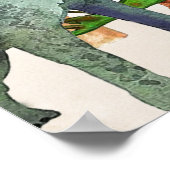 Dinosaurs Jurassic Birthday Party Welkomstachtergr Poster (Hoek)