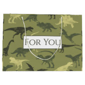Dinosaurs Jurassic patroon voor u grote cadeautas (Achterkant)