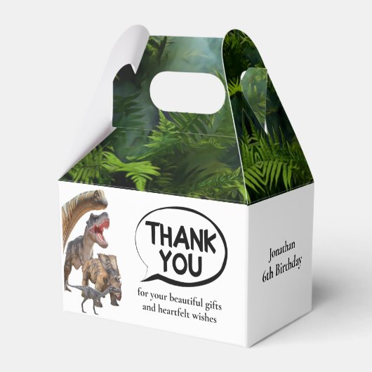 Dinosaurs Jurassic World Bedankdoosjes (Achterkant)