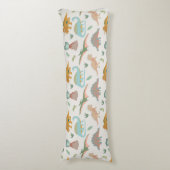 Dinosaurs Kids Hand Drawn Boho Dinosaur Bedroom Lichaamskussen (Voorkant Verticaal)