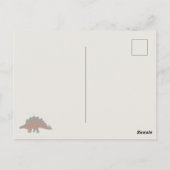 Dinosaurs Kids Hand Drawn Boho Dinosaur Pattern Briefkaart (Achterkant)