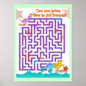 Dinosaurs Labyrinth Puzzle Game Poster (Voorkant)