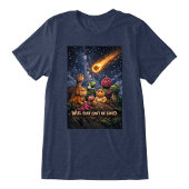 Dinosaurs Looking Up at Incoming Meteor T-shirt