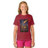 Dinosaurs Looking Up at Incoming Meteor T-shirt