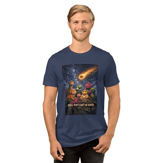Dinosaurs Looking Up at Incoming Meteor T-shirt
