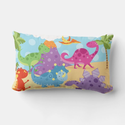 Dinosaurs Lumbar Pillow Kussen (Achterkant)