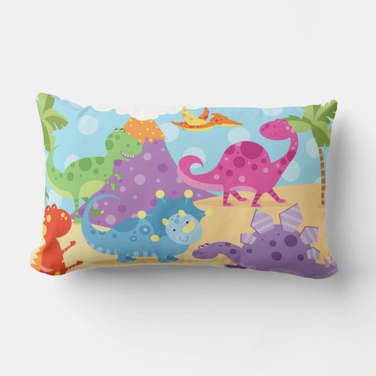 Dinosaurs Lumbar Pillow Kussen (Voorkant)