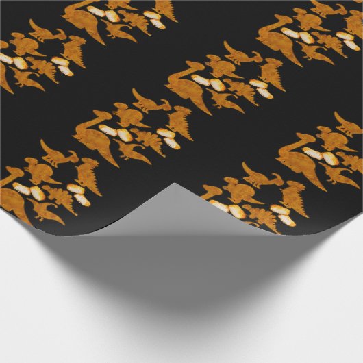 Dinosaurs Nug Life Dino Funny Chicken Nuggets Cadeaupapier (Hoek)