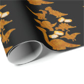 Dinosaurs Nug Life Dino Funny Chicken Nuggets Cadeaupapier (Rol Hoek)