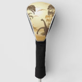 Dinosaurs on Tropical Jurassic Landscape Golfheadcover (Voorkant)