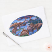 Dinosaurs Ovale Sticker (Envelop)