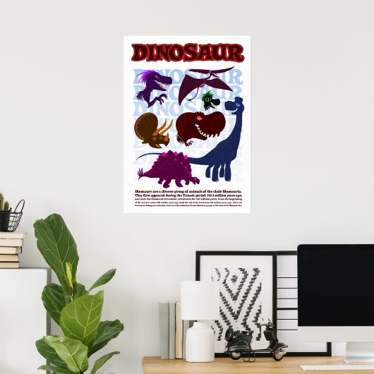Dinosaurs Poster (Thuiskantoor)