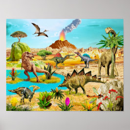 Dinosaurs poster dinosaurus print T-rex