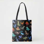 Dinosaurs Rainbow II schoolbenodigdheden Tote Bag (Voorkant)