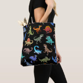 Dinosaurs Rainbow II schoolbenodigdheden Tote Bag (Dichtbij)