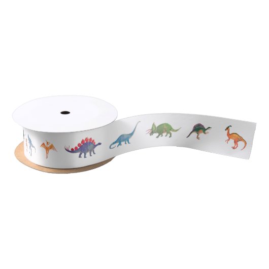 Dinosaurs Ribbon | Popobell Party Satijnen Lint (Spoel)