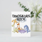 Dinosaurs Rock Tshirts en Gifts Briefkaart (Staand voorkant)