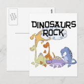 Dinosaurs Rock Tshirts en Gifts Briefkaart (Voorkant / Achterkant)