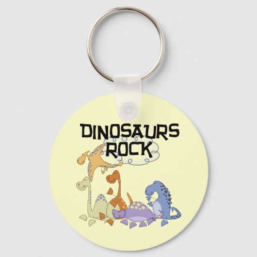 Dinosaurs Rock Tshirts en Gifts Sleutelhanger (Voorkant)