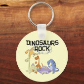 Dinosaurs Rock Tshirts en Gifts Sleutelhanger (Voorkant)