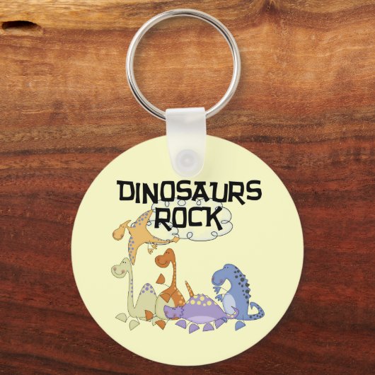 Dinosaurs Rock Tshirts en Gifts Sleutelhanger (Voorkant)