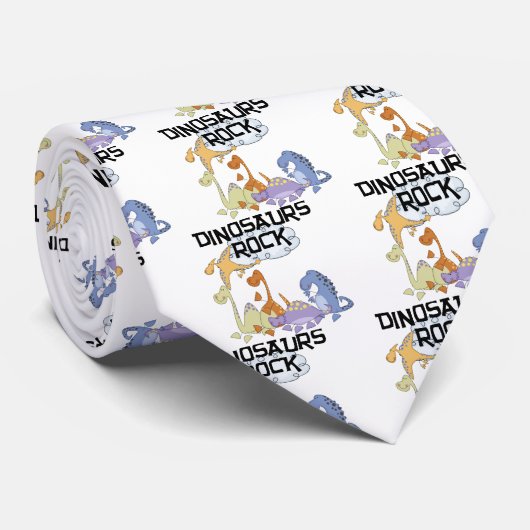 Dinosaurs Rock Tshirts en Gifts Stropdas (Opgerold)