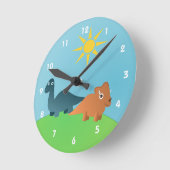 Dinosaurs Ronde Klok (Hoek)