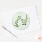 Dinosaurs Ronde Sticker (Envelop)