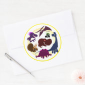 Dinosaurs Ronde Sticker (Envelop)