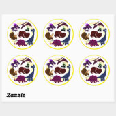 Dinosaurs Ronde Sticker (Vel)