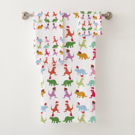 Dinosaurs Santa Mood Bad Handdoek (Insitu)