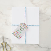 Dinosaurs Santa Mood Cadeaulabel (Met Touw)