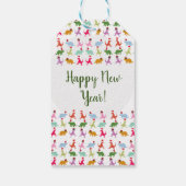 Dinosaurs Santa Mood Cadeaulabel (Achterkant)
