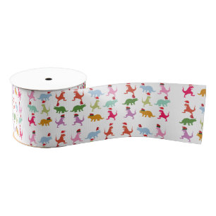 Dinosaurs Santa Mood Grosgrain Lint