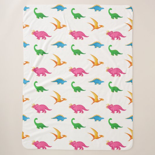 DINOSAURS SHERPA DEKEN (Voorkant)