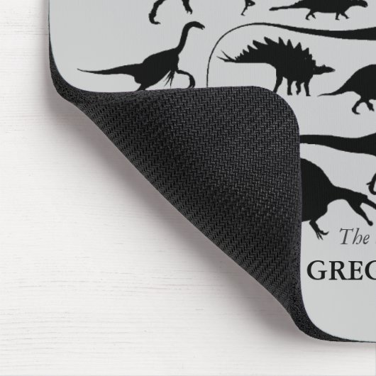 Dinosaurs Silhouettes Mousepad Gregory Paul Muismat (Hoek)