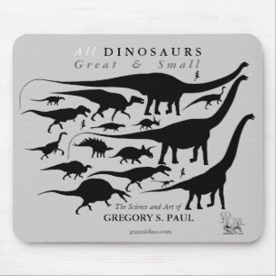 Dinosaurs Silhouettes Mousepad Gregory Paul Muismat