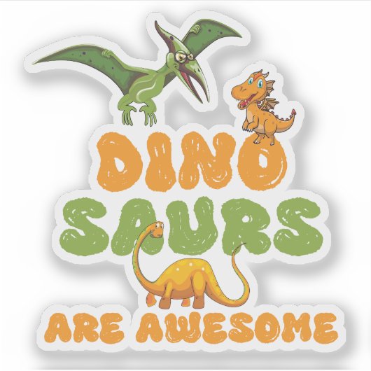 Dinosaurs Sticker (Voorkant)
