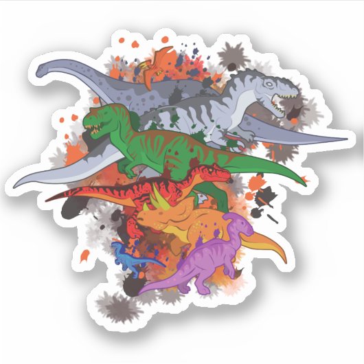 Dinosaurs Sticker (Voorkant)