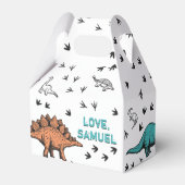 Dinosaurs Stomp Chomp Roar Birthday Dank u Bedankdoosjes (Achterkant)