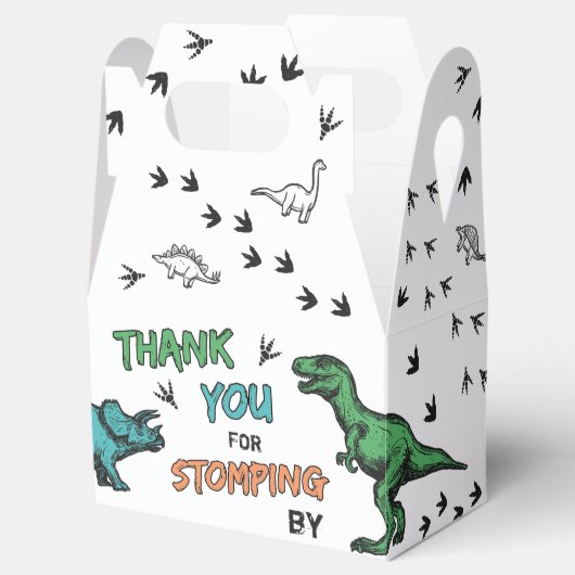 Dinosaurs Stomp Chomp Roar Birthday Dank u Bedankdoosjes (Geopend)