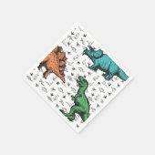 Dinosaurs Stomp Chomp Roar Birthday Party Pattern Servet (Hoek)