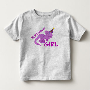 Dinosaurs t-Rex birthday girl toddler shirt
