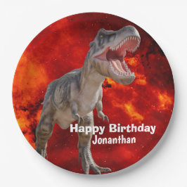 Dinosaurs T Rex fire Jurassic World Papieren Bordje