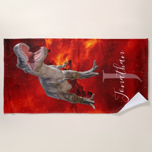 Dinosaurs T Rex Fire Jurassic World Strandlaken (Voorkant)